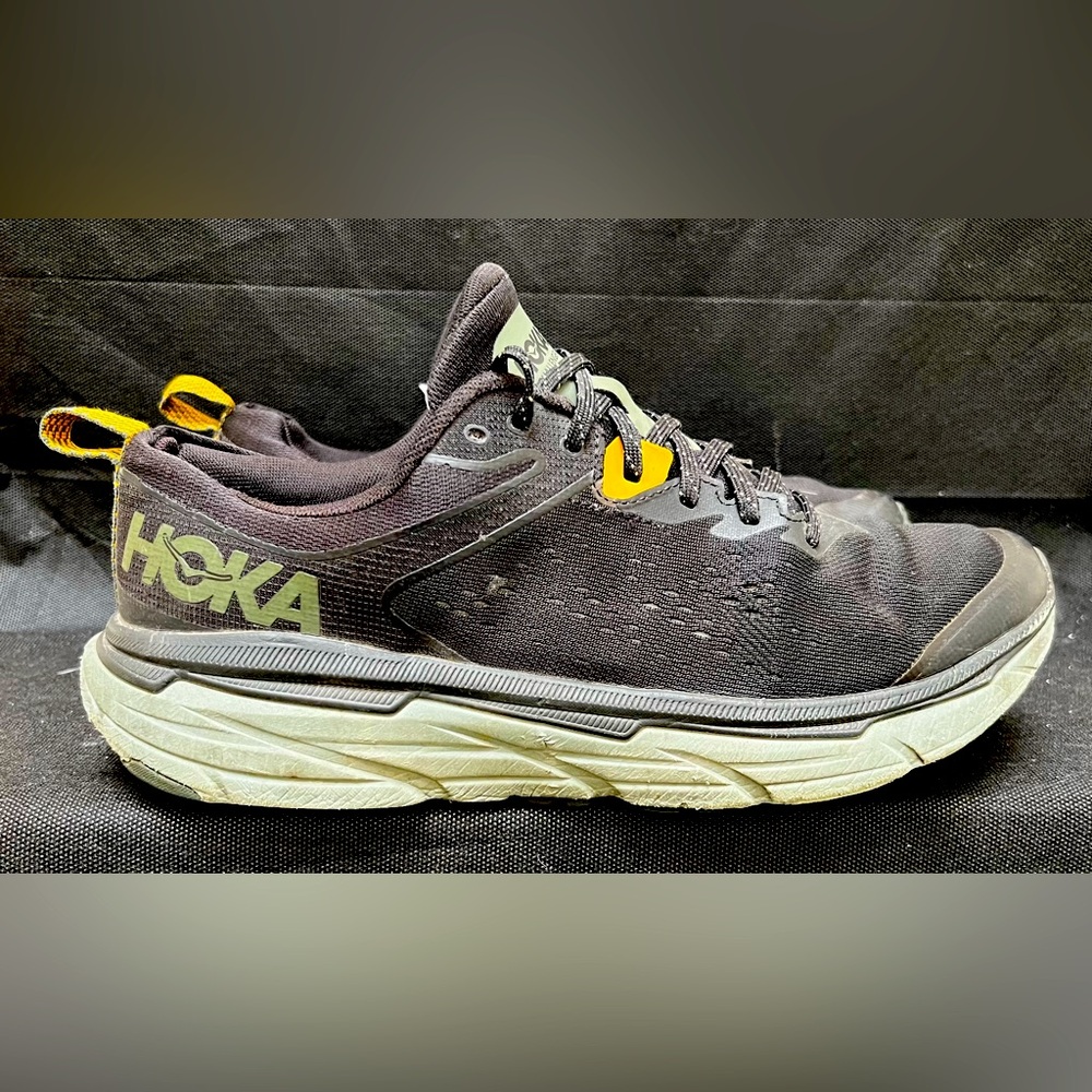 Hoka One One Black and Yellow Athletic Shoes
